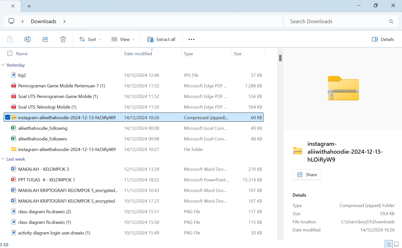 Step 11: Extract File